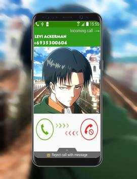 Fake Call From Levi AOT screenshot 2