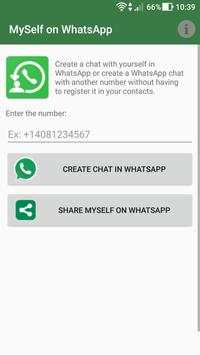 MySelf on WhatsApp screenshot 1