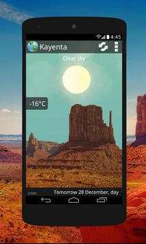 Animated Weather Widget, Clock screenshot 3
