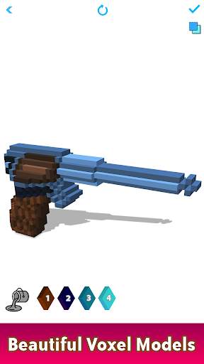 Guns 3D Color by Number - Weapons Voxel Coloring screenshot 4
