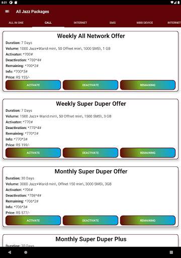 Jazz Warid Packages 2021 | Jazz Warid Packages New screenshot 10