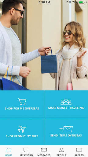 KNGRO - CONNECTING TRAVELERS AND SHOPPERS screenshot 2