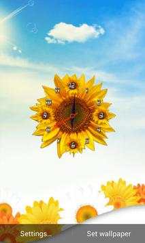Sunflower Clock Live Wallpaper 2 تصوير الشاشة