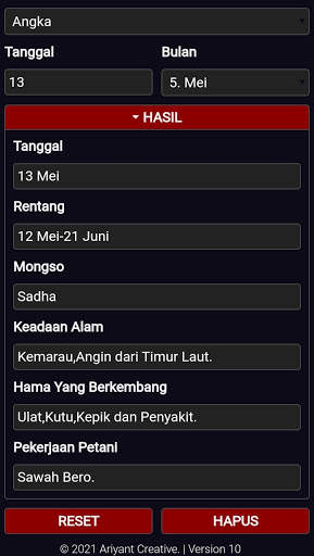 Kalkulator Weton Jawa Lengkap screenshot 8