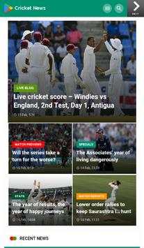Live Cricket Scores & News App screenshot 1
