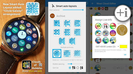 Bubble Cloud Tile Launcher Watch face (WearOS) screenshot 12