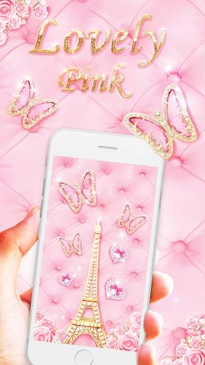Pink Butterfly Live Wallpaper screenshot 2