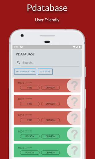 Pdatabase for Pokemon screenshot 1