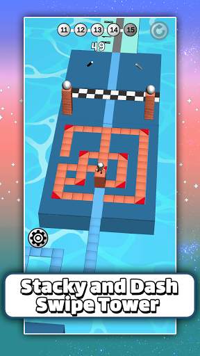 Stack Dash: Stacky and Swipe Tower скриншот 2