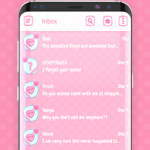 Pink messenger theme icon
