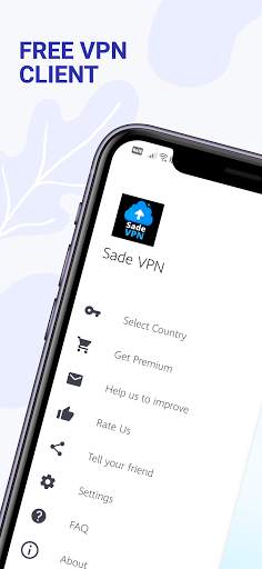 Sade VPN Free - super vpn client, fastest server screenshot 2