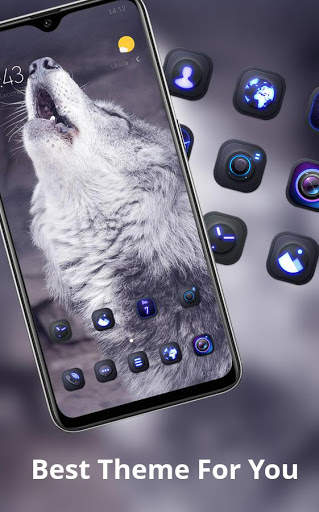 Howling wolf theme Cool pet animal screenshot 2