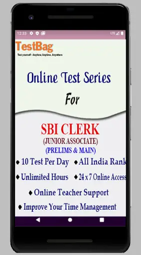 SBI CLERK Online Test App screenshot 1