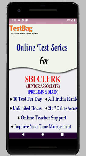 SBI CLERK Online Test App screenshot 1