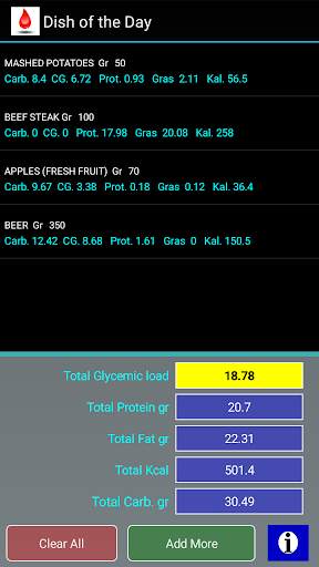 GI and glycemic load Lite screenshot 6