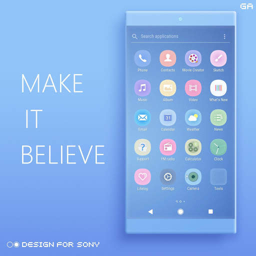 COLOR™ XPERIA Theme | BLUE screenshot 6