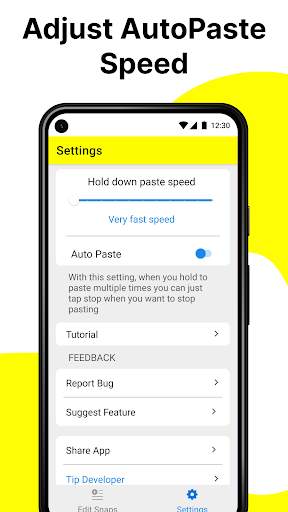 AutoSnap: Auto Paste Keyboard for Texts & Emojis screenshot 5