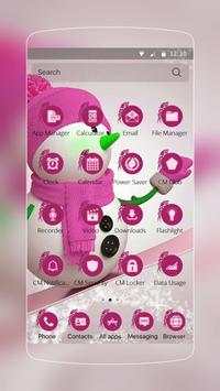 Pink Snowman Theme screenshot 2