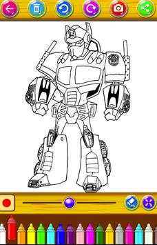 Robot Transform Coloring Pages games free screenshot 6