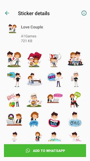 WASticker for Whatsapp : New Love Couple Stickers screenshot 2