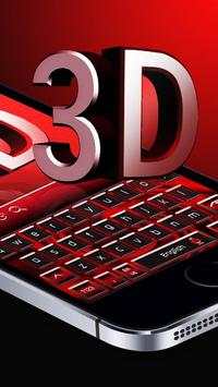 3D Red Black Keyboard Theme screenshot 1
