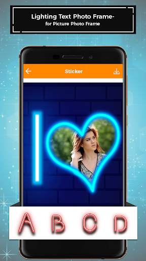 Lighting Text Photo Frames for Pictures - Editor screenshot 4