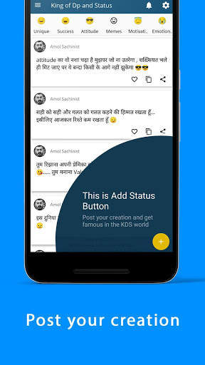 King of Status - Photo, Text Status for WhatsApp скриншот 5