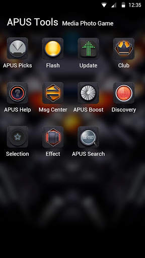 Future Tech Alloy Mech-APUS Launcher theme screenshot 4