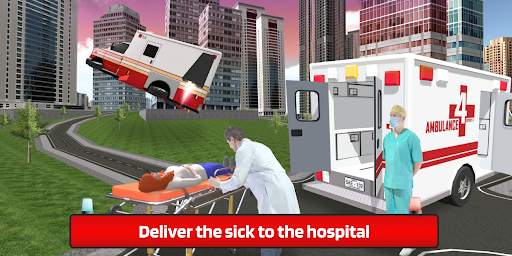 Car Driving Simulator Game : Flying Ambulance screenshot 3