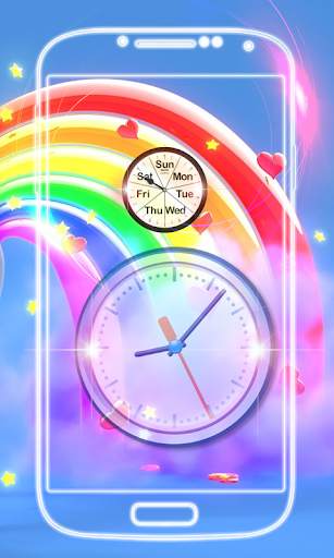Rainbow Clock Live Wallpaper screenshot 7