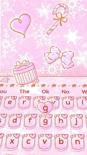 Kitty Romantic Christmas Keyboard screenshot 2