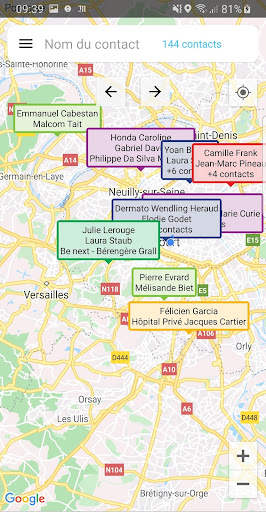 Contact on Map screenshot 2
