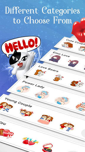 Free All Emoji Keyboard Chat Stickers, Heart Gifs screenshot 2