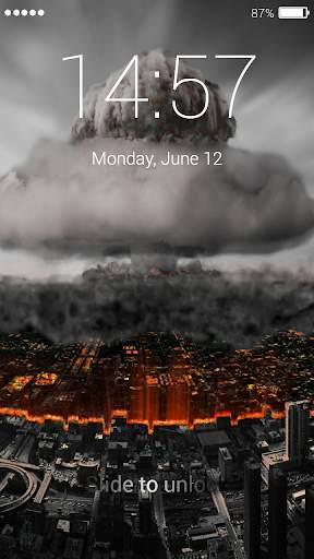Nuclear Bomb Lock Screen 4 تصوير الشاشة