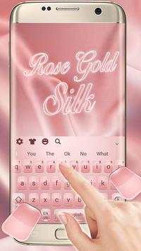 Beautiful Rose Gold Silk Keyboard screenshot 4