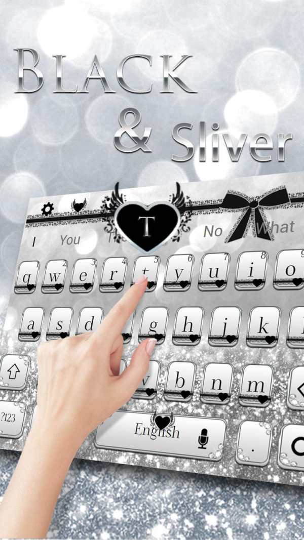Black Silver Keyboard Theme screenshot 3