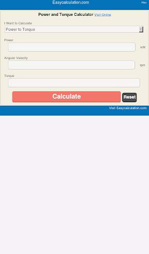 Power and Torque Calculator 2 تصوير الشاشة