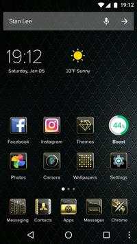 Black Diamond Theme - Launcher 3D Theme screenshot 1