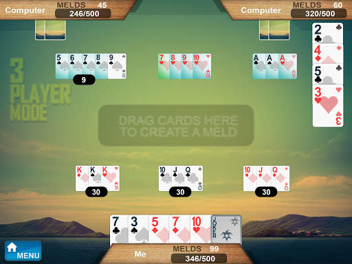 Rummy 500 card offline game screenshot 3