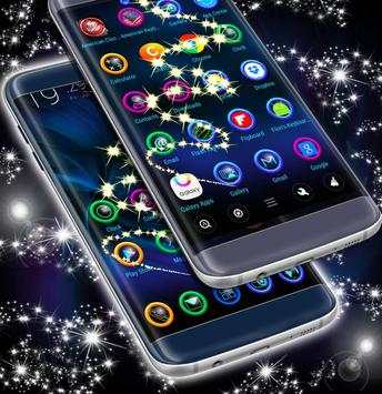 HD Dark Blue Launcher Theme screenshot 2