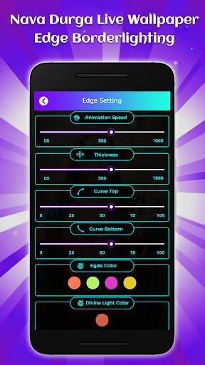 Nava Durga Live Wallpaper-Edge Borderlighting screenshot 7