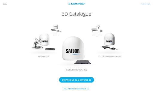 Cobham SATCOM 3D catalogue screenshot 1