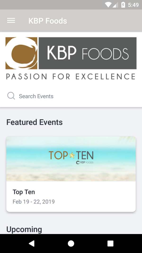 KBP Foods Events screenshot 1