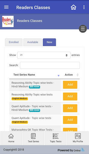 Readers Classes App screenshot 1