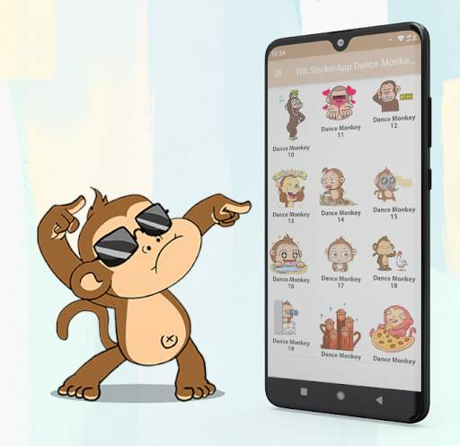 WASticker Dance Monkey For Whatsapp Sticker Monkey screenshot 1
