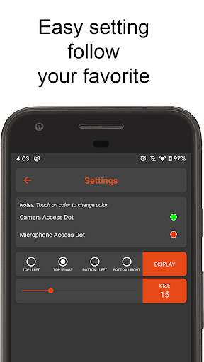 Access Dots - Camera, GPS, Mic screenshot 6