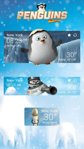 Penguins Of MG Weather Widget screenshot 1
