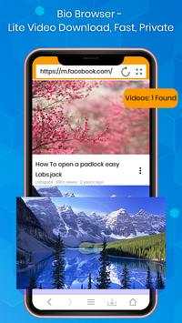 Bio Browser - Lite Video Download, Fast, Private screenshot 3