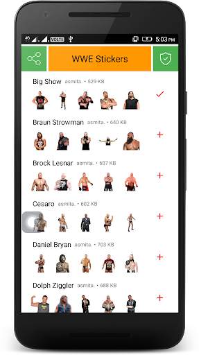 WWE WAStickers स्क्रीनशॉट 1