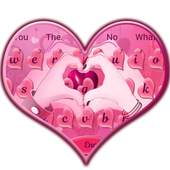 Pink Love Heart Keyboard Theme 10001001